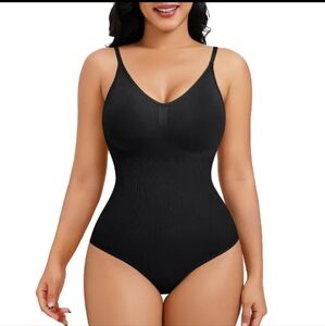 NEBILITY VIRAL VNECK SHAPER BODYSUIT MED NWOT